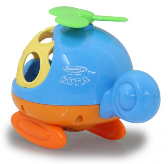 helikopter Rota 14 cm blauw/geel/oranje