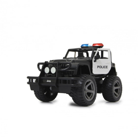 politiewagen RC Jeep Wrangler 34 x 20 cm 1:12 zwart