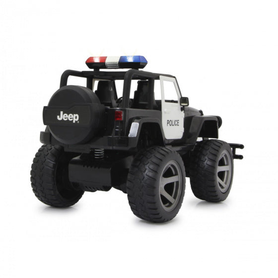 politiewagen RC Jeep Wrangler 34 x 20 cm 1:12 zwart