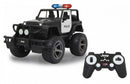 politiewagen RC Jeep Wrangler 34 x 20 cm 1:12 zwart