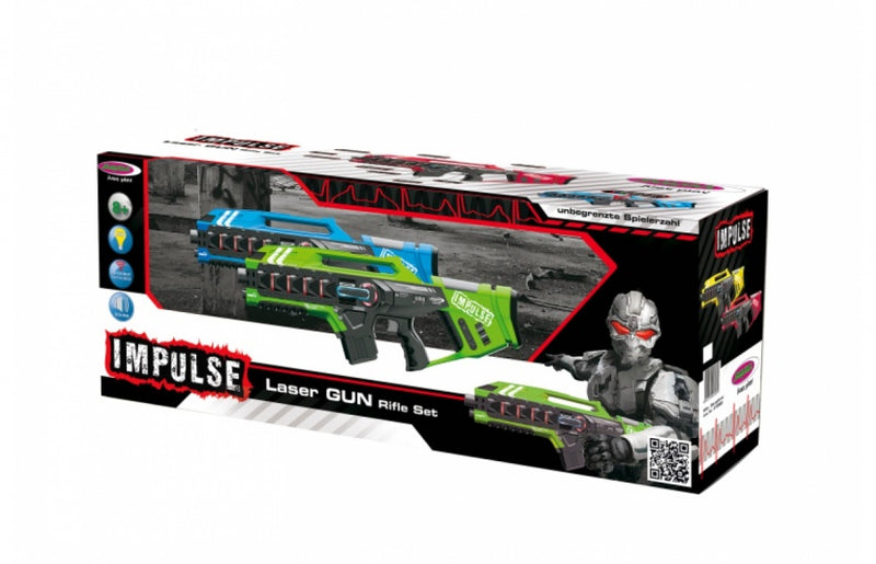lasergeweerset Impulse Rifle jongens 52 cm blauw/groen