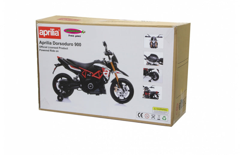 elektrische kindermotor Aprilia Dorsoduro 900 12V zwart