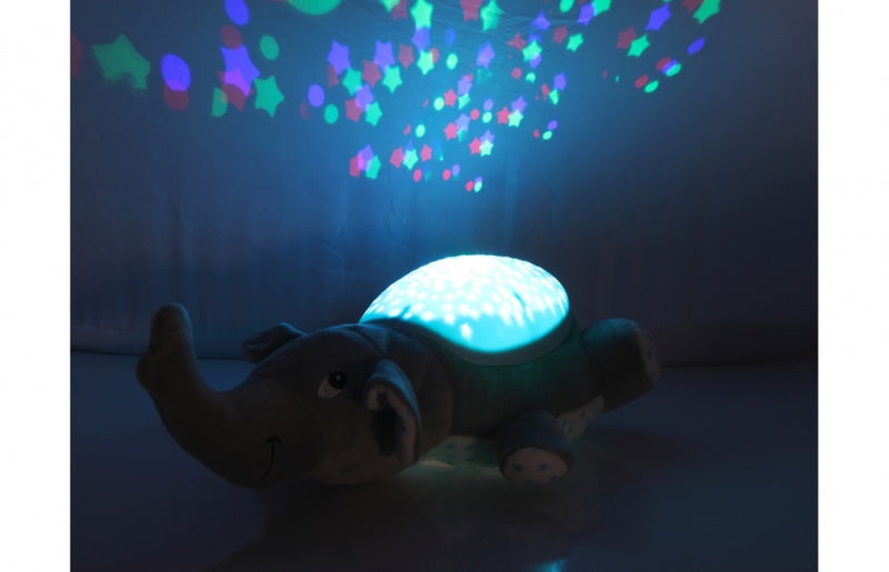 nachtlamp Dreamy Elephant led 32 cm grijs/blauw