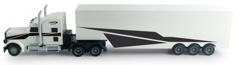 RC Amerikaanse vrachtwagen 46,5 cm 1:34 wit 3-delig