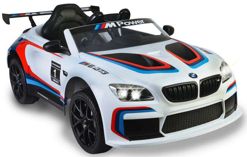 elektrische kinderauto BMW M6 GT3 12V wit