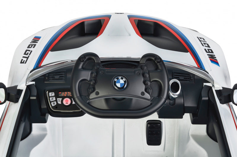 elektrische kinderauto BMW M6 GT3 12V wit