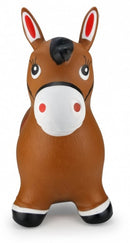 skippypaard junior 47 x 24 x 45 cm rubber bruin 3-delig