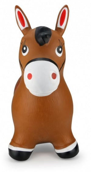 skippypaard junior 47 x 24 x 45 cm rubber bruin 3-delig