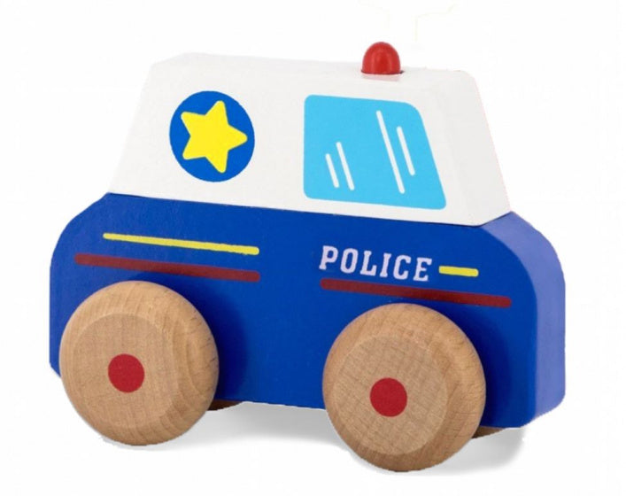 speelset Hulpvoertuigen junior 11,6 x 5 cm hout 4-delig