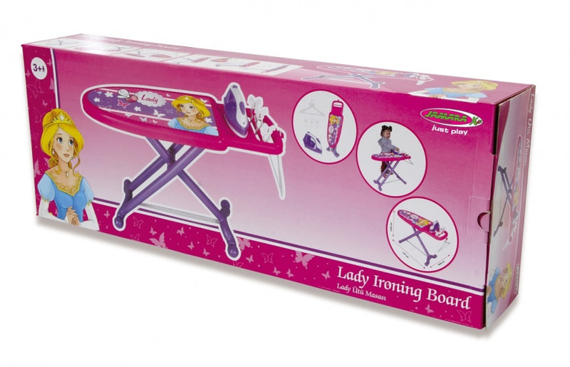 strijkset Little Princess meisjes 71 cm roze/paars 4-delig