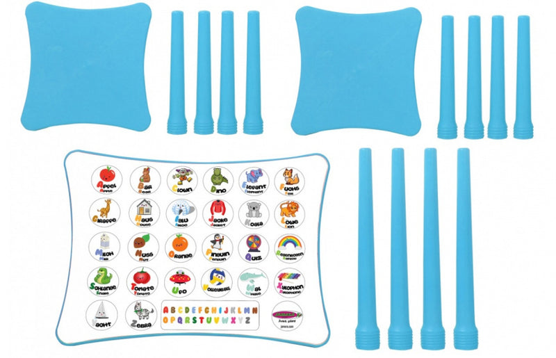 tafelset Easy Learning junior 57 x 41,5 cm blauw 3-delig
