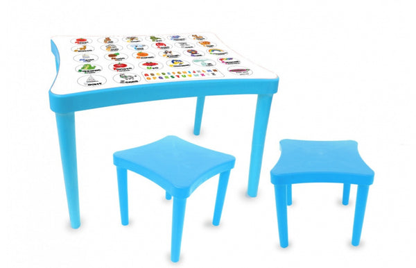 tafelset Easy Learning junior 57 x 41,5 cm blauw 3-delig