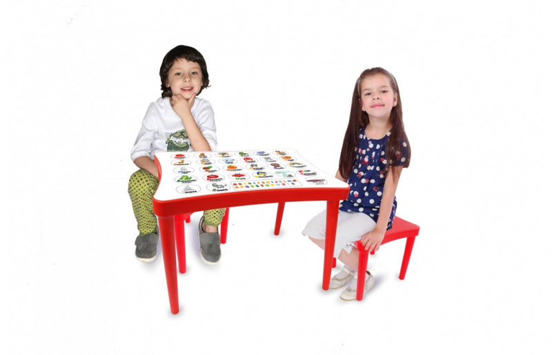 tafelset Easy Learning junior 57 x 41,5 cm rood 3-delig
