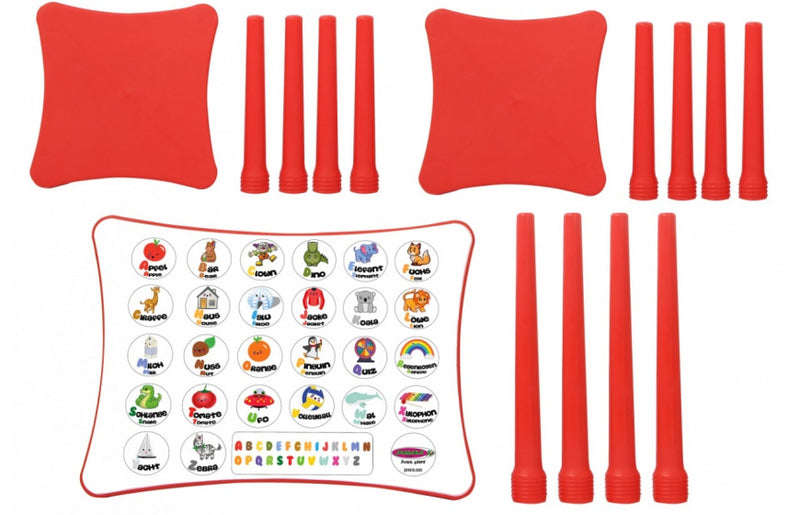 tafelset Easy Learning junior 57 x 41,5 cm rood 3-delig