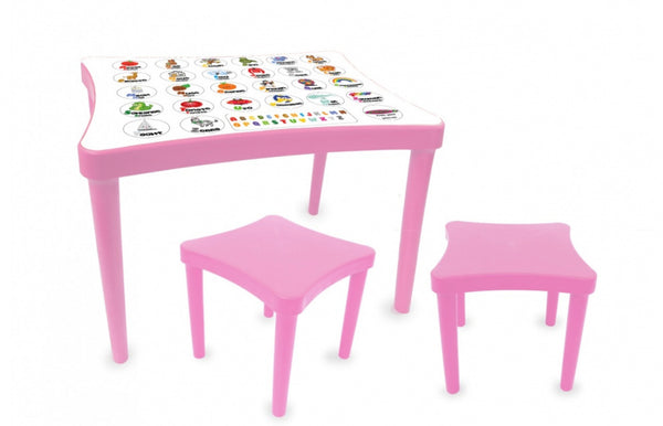 tafelset Easy Learning junior 57 x 41,5 cm roze 3-delig