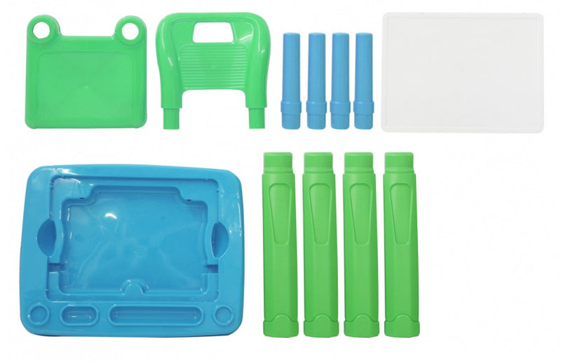 tafelset Lets Study 69,5 x 56,5 cm blauw/groen 2-delig