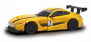 transformer auto Mercedes-AMG GT3 14 cm die-cast geel