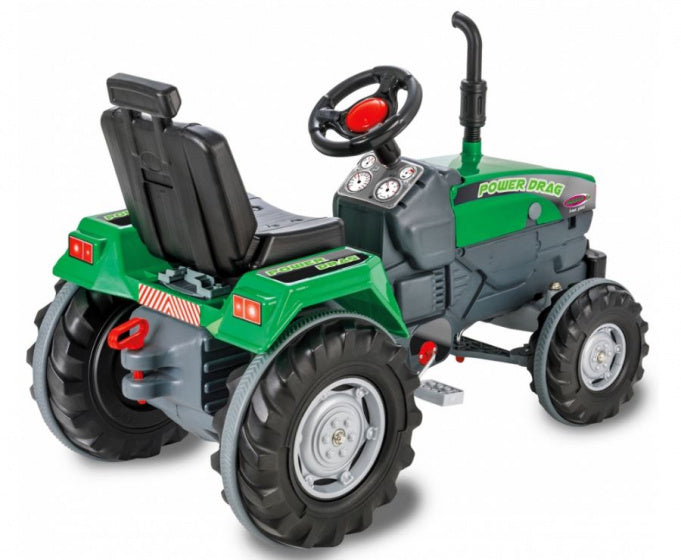 traptractor Power Drag 95 x 45 x 66,5 cm groen/grijs