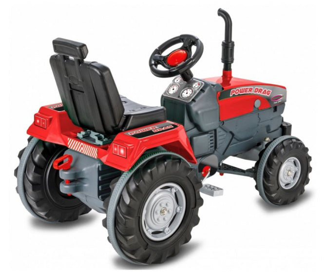 traptractor Power Drag 95 x 45 x 66,5 cm rood/grijs