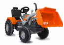 traptractor Power Drag met voorlader 126 x 54 cm oranje