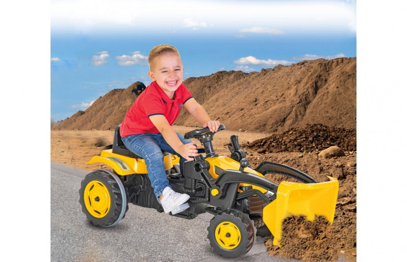 traptractor Strong Bull met voorlader 125 x 51 cm geel