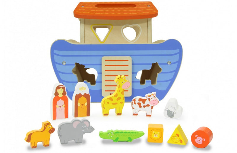 vormensorteerder Kidiwood Noah's Ark hout 13-delig