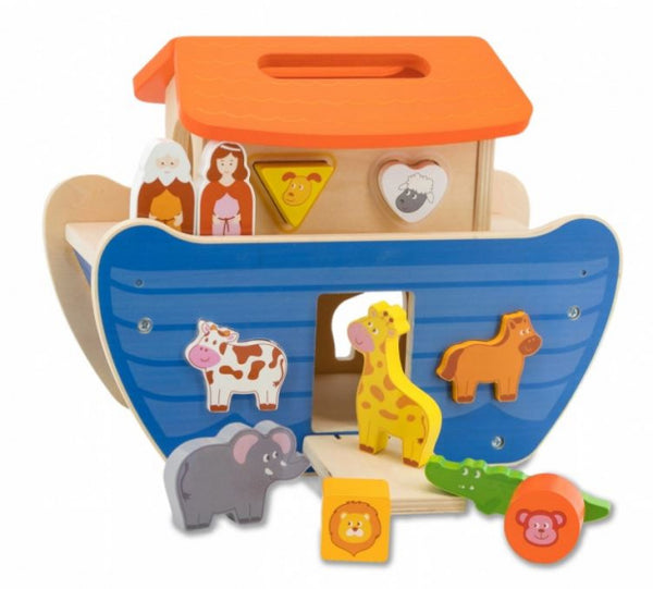 vormensorteerder Kidiwood Noah's Ark hout 13-delig