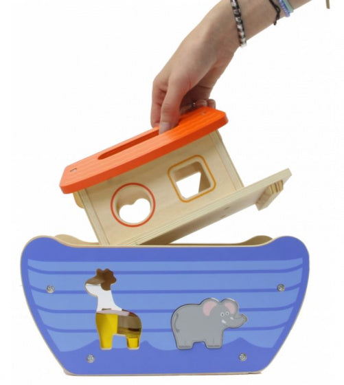 vormensorteerder Kidiwood Noah's Ark hout 13-delig