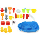 zand- en watertafel junior 29,5 x 58 cm blauw 21-delig