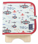 krijtboek onderzeeër 20 cm blauw/rood 5-delig