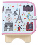 krijtboek Parijs 20 cm paars/blauw 5-delig