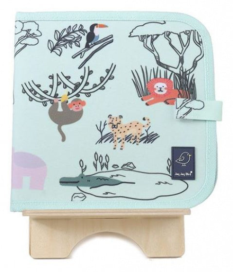 krijtboek safari 20 cm blauw 5-delig