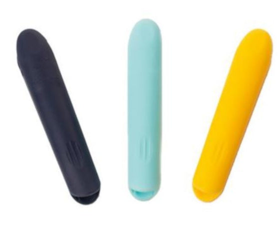 krijthouders junior 8 cm zwart/blauw/geel 3 stuks
