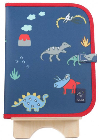 tekenboekje dino's 20 x 40,6 cm blauw 5-delig