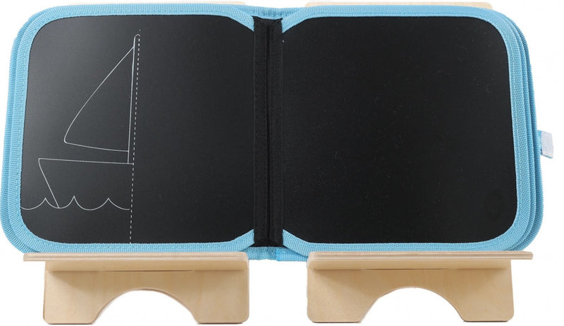 tekenboekje dino's 20 x 40,6 cm blauw 5-delig