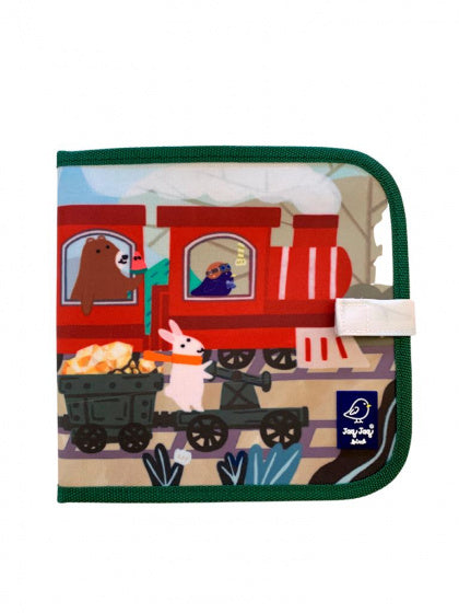 tekenboek trein 20 x 20 cm rood/groen 5-delig