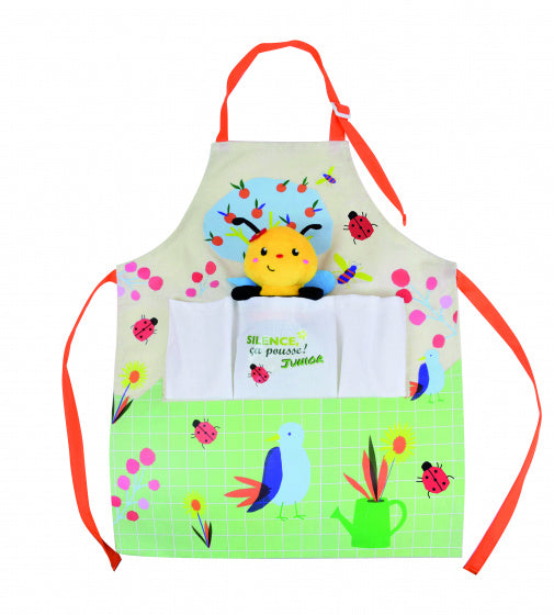 kinderschort Bij junior katoen groen/crème