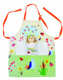 kinderschort Egel junior katoen groen/crème