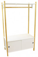 kledingkast Scandiwood 80 x 40 x 136 cm hout wit/naturel