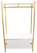 kledingkast Scandiwood 80 x 40 x 136 cm hout wit/naturel