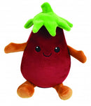 knuffel Aubergine junior 15 cm pluche paars