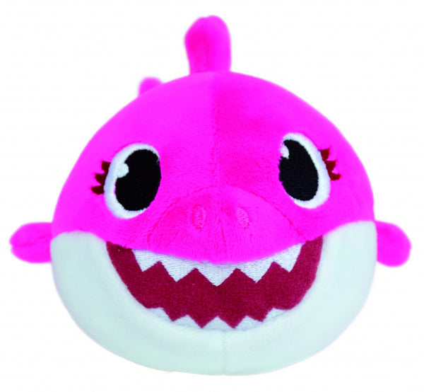 knuffel Haai junior 17 cm pluche roze/wit