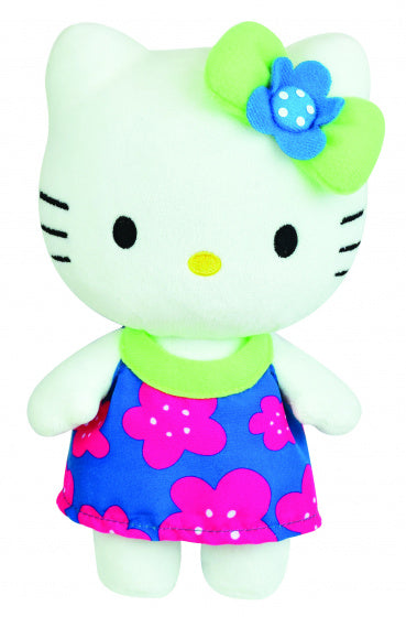 knuffel Hello Kitty junior 20 cm pluche groen/wit