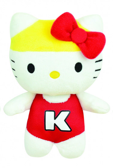 knuffel Hello Kitty Plush Retro 14 cm pluche wit/rood