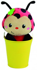 knuffel Lieveheersbeestje junior katoen rood/zwart