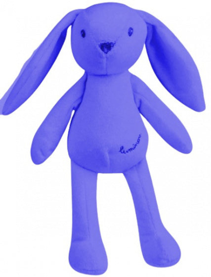 knuffel Luminou konijn lichtgevend 21 cm pluche blauw