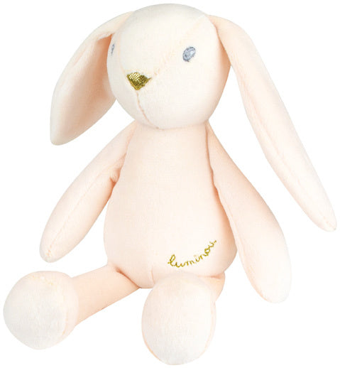 knuffel Luminou konijn lichtgevend 21 cm pluche lichtroze