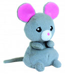 knuffel Muis Mimi junior pluche grijs/roze