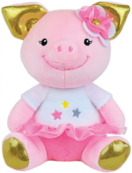 knuffel Opera varken 18 cm pluche roze/wit