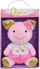 knuffel Opera varken 18 cm pluche roze/wit